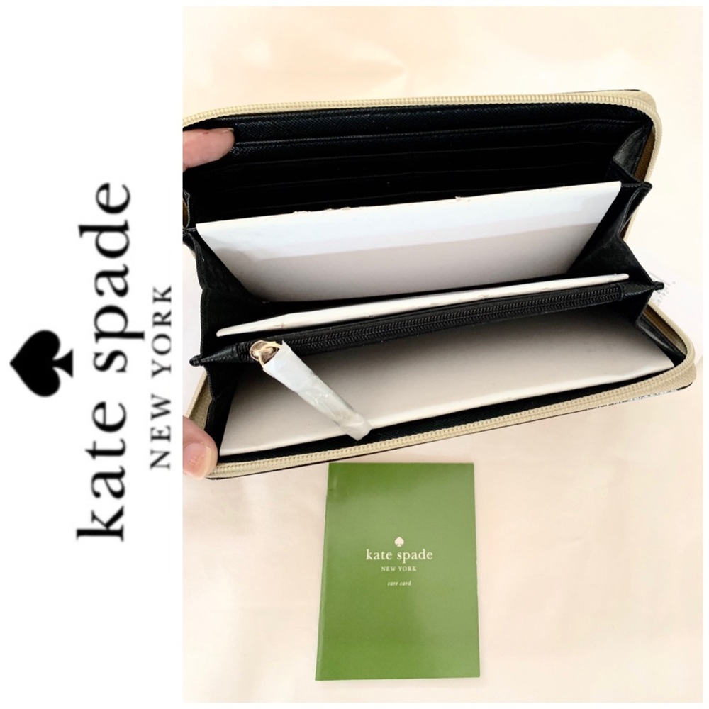 NWT Kate Spade gold glitter effect patent wallet - Picture 5 of 5
